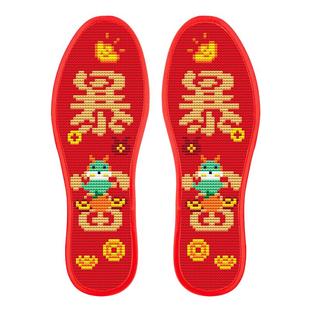 宫廷秀十字绣鞋垫自己绣花刺绣新款手工自己可选图带针线七层棉