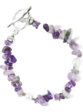 GetEmON原创高级感轻奢小众情侣水晶碎石珍珠嘻哈男女美式手链