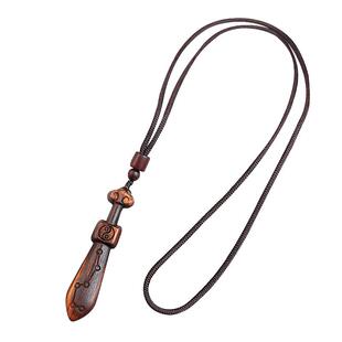 肥城雷击桃木七星剑木雕挂件男女款吊坠儿童婴儿床头随身饰品