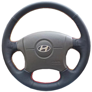 现代老款伊兰特途胜索纳塔名驭方向盘套真皮起亚远舰把套手缝专用