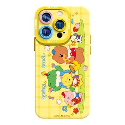 动物乐队适用iPhone17Promax手机壳新款苹果16Pro液态硅胶挂绳ip13保护套15超薄12可爱软全包14pm女卡通好看