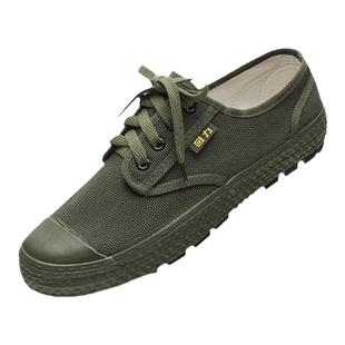 回力解放鞋男春秋工地干活低帮劳保透气帆布橡胶底军训鞋耐磨布鞋