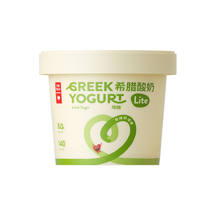 【晁然推荐】乐纯Lite希腊酸奶控糖超浓厚低温营养酸奶桶400g*3桶