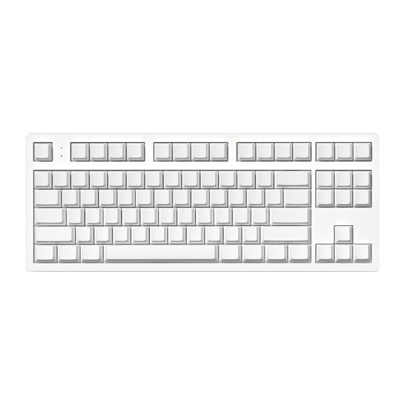 腹灵MK870Pro纯白侧刻键盘