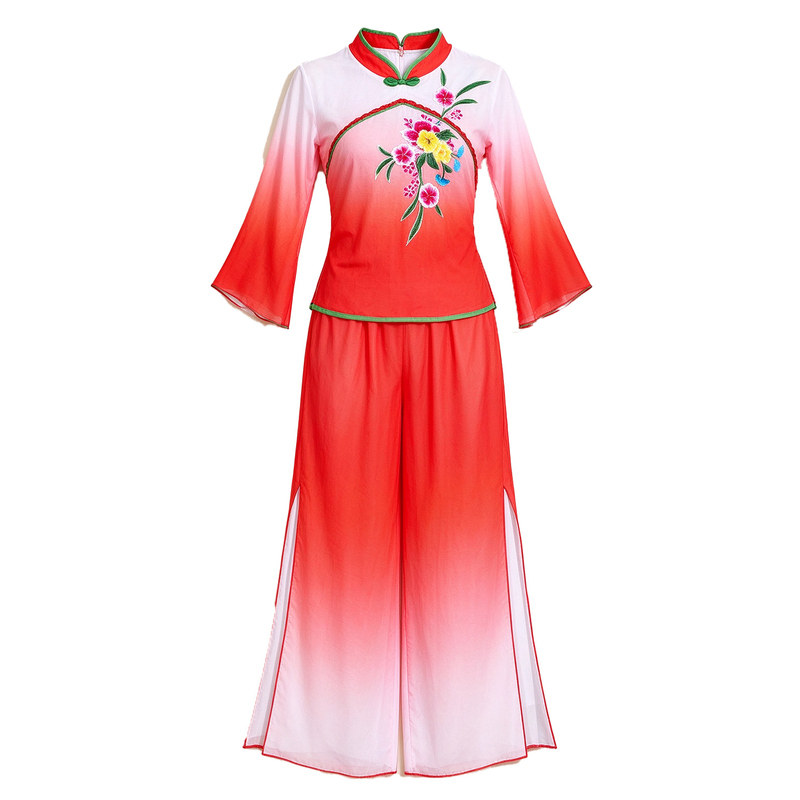 新款秧歌舞演出服广场舞表演服装