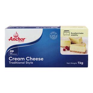 安佳奶油干酪1kg*12整箱奶油芝士奶酪原装进口乳酪烘焙蛋糕原料