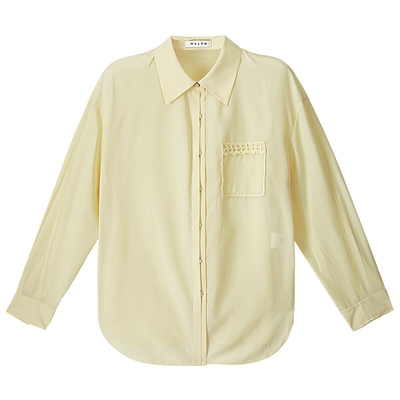 MSLAN早秋翻领百搭质感衬衫