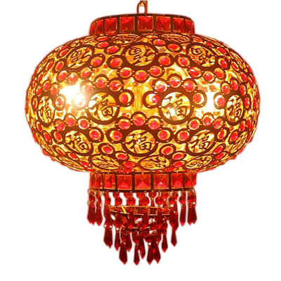 led中式乔迁结婚阳台旋转红灯笼