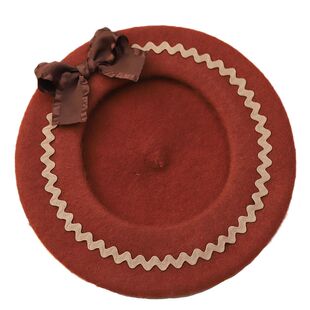 日系贝雷帽2024年新款显脸小圆脸原创JK制服配饰画家帽子女冬可爱