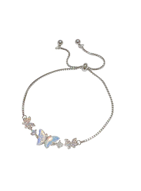 极光蝴蝶满钻手链女小众甜美