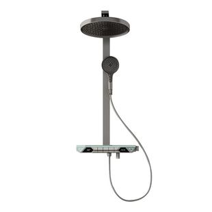 上杉V1-环绕5D淋浴花洒套装恒温数显家用枪灰奶白色浴室沐浴卫浴