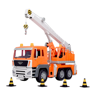 北美Driven超大儿童工程车起重机滑行玩具推土机运输卡车电池声光