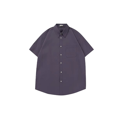 散养文化“紫珀”日系短袖衬衫