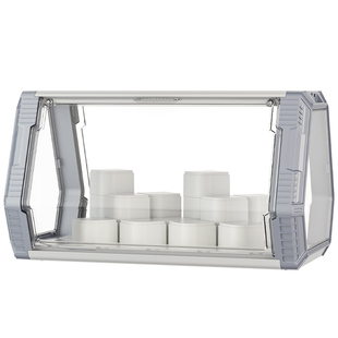 太空舱带灯手办展示盒盲盒收纳展示架积木泡泡玛特防尘模型收纳盒