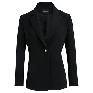 [All Black美学]LANDI黑色通勤磨毛西装外套女套装2025秋冬新品