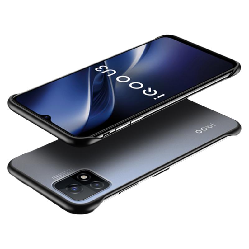 适用vivoiqoou3手机壳vivo无边框iqoou3x防摔透明磨砂硬壳半包套5