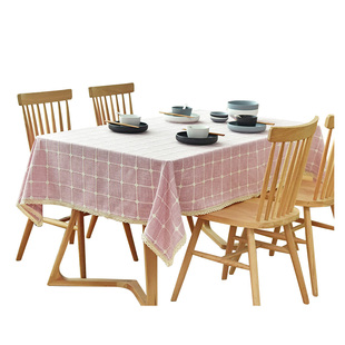 桌布棉麻加厚简约北欧网红布艺长方形中式茶几餐桌布台布学生桌垫