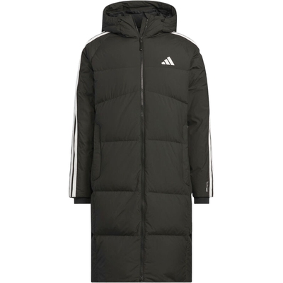 adidas阿迪达斯男子户外运动休闲保暖连帽长款羽绒服外套KC2498