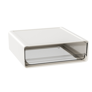 桌面文具收纳盒抽屉式办公室工位置物架多功能书桌杂物分格整理盒