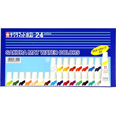 日本樱花半透明24色管状水彩颜料