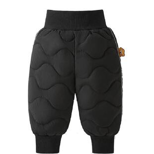 儿童羽绒裤2小女童冬季高腰外穿棉裤小男童加厚保暖冬装3宝宝裤子