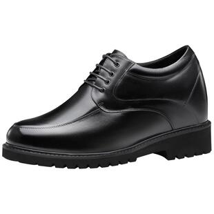 【定制鞋】何金昌内增高男鞋13CM真皮厚底商务正装增高德比鞋男士