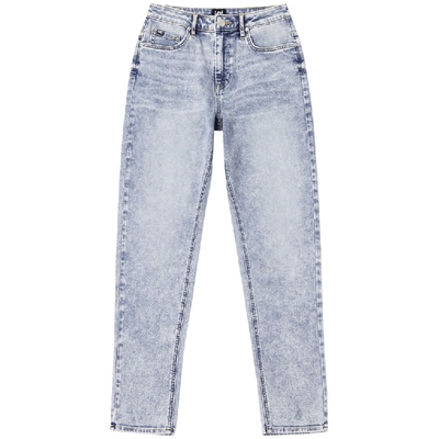 【张凌赫代言】Lee凉凉裤25新品411高腰小直脚浅蓝女凉感牛仔裤潮