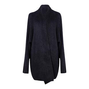 【明星同款】TU女装 重工100牦牛绒拉绒工艺黑色疗愈绒感开衫外套