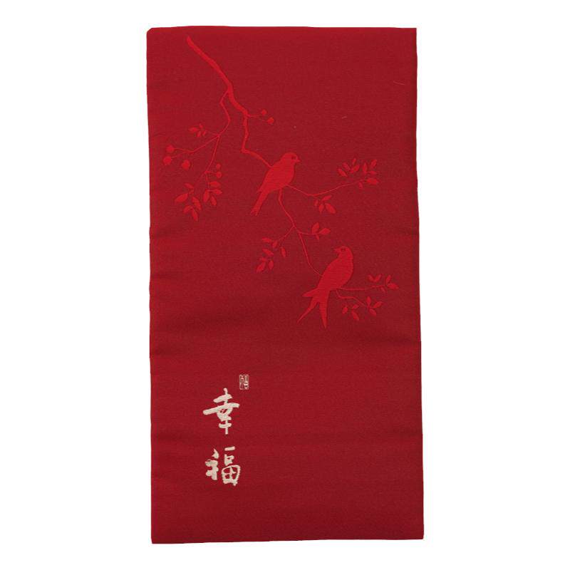 抖音小红书桃芽夫妇|婚礼改口父母长辈红色刺绣缎面红包