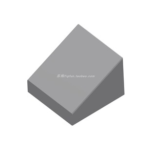 国产MOC拼插积木零件 兼容 50746 54200 1x1x2/3斜坡面砖 10个