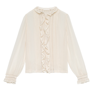 DOEN法式100%桑蚕丝长袖衬衣女款春夏季2026爆款衬衫减龄洋气上衣