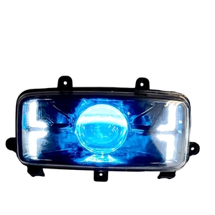 F6电动车国标大灯透镜一体超亮大灯总成LED透镜车头灯110W远近光