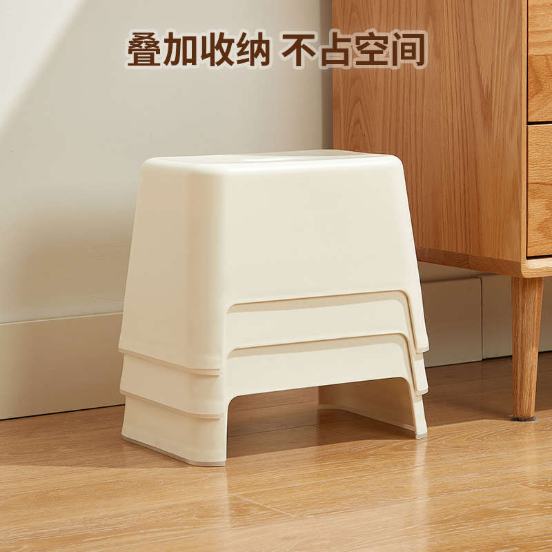 日式加厚塑料小矮凳子浴室防滑凳家用换鞋方凳儿童洗澡洗手小板凳