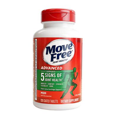 MoveFree益节氨糖软骨素MSM绿瓶120粒中老年成人关节钙片维骨力