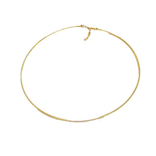 手工定制14K包金超细项圈 洋气复古锁骨choker颈圈 可搭配吊坠戴