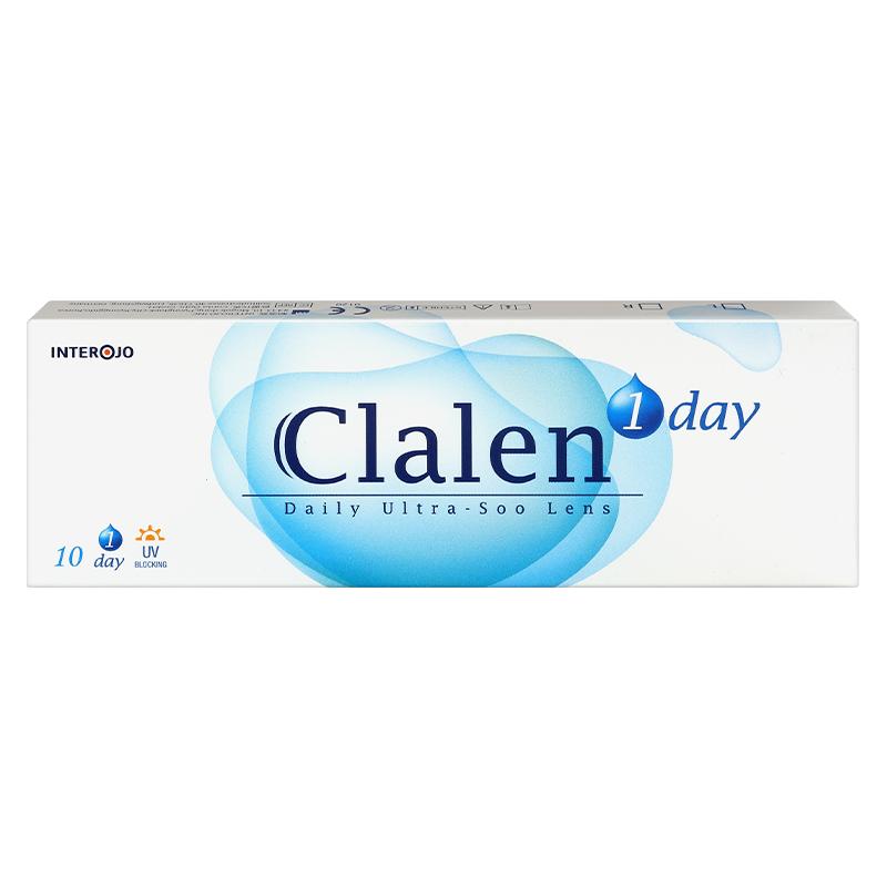 Clalen透明近视隐形眼镜日抛10片高清水润舒适韩国进口