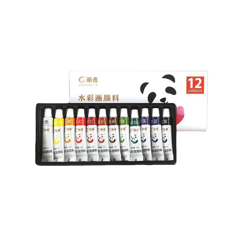 画者水彩颜料初学者可水洗12色24色学生儿童涂鸦专用盒装染料套装