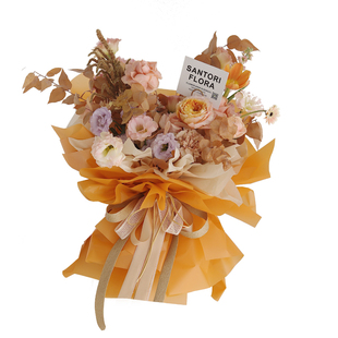 花衣裳 鲜花包装纸花艺花束包装材料纯色韩素防水纸蜜糖纸