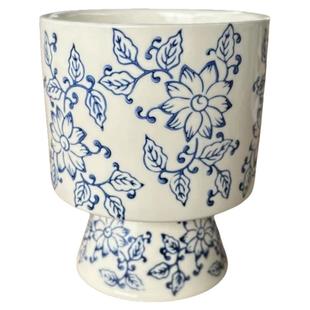 新中式复古青花瓷纹蝴蝶兰陶瓷花盆瓷器绿植花卉通用盆