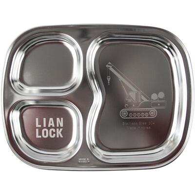 联扣分隔三格儿童餐盘