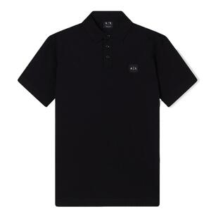 ARMANI EXCHANGE/阿玛尼春夏新款男士翻领短袖正肩商务纯棉Polo衫