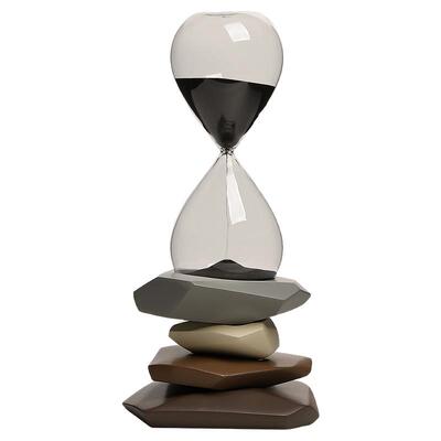 时来运转沙漏创意摆件轻奢高级感小众客厅办公室电视柜玄关装饰品