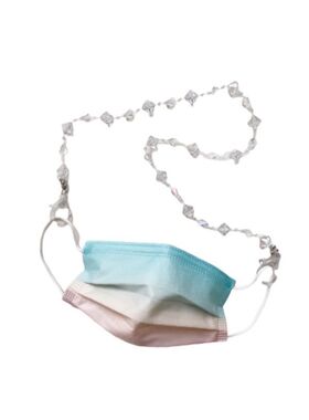 口罩镭射串珠装饰亚克力脖款挂链