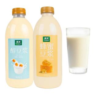清美醇豆浆蜂蜜豆浆1L*2瓶非转基因大豆常温即饮学生家庭营养早餐