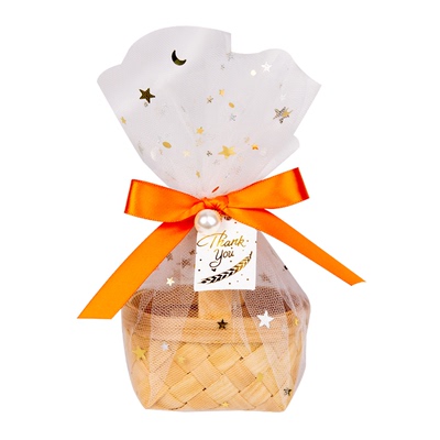 欧式ins风热卖新款竹编篮喜糖盒