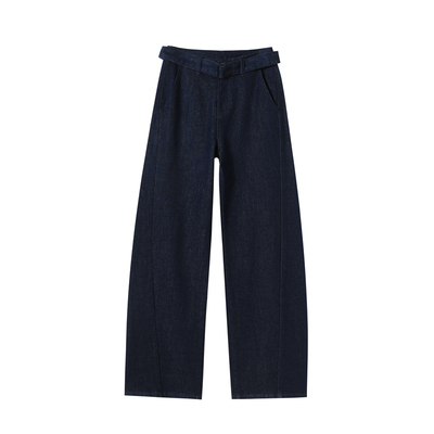 丹宁风镰刀裤女牛仔裤瘦腿弯刀裤