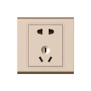 欧普开关插座面板暗装86型电源一开5五多孔带开关悦动金家用墙壁Z