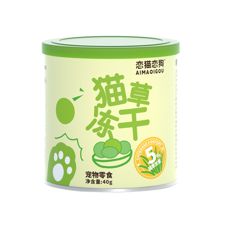 【交个朋友618】恋猫恋狗猫草冻干片猫咪排毛磨牙零食5罐