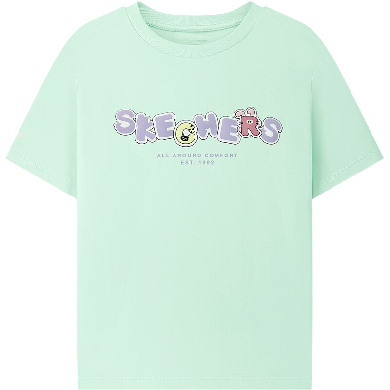 Skechers斯凯奇夏季儿童中性舒适短袖T恤