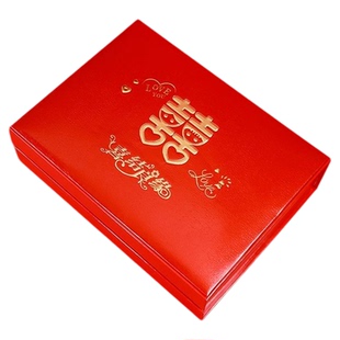 结婚喜茶大红袍礼盒手提礼订婚接亲提亲下茶婚庆中式红色喜结良缘